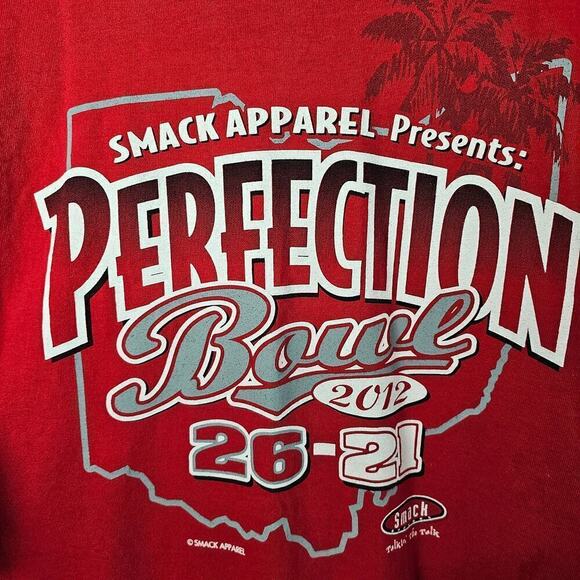 Perfection Bowl Ohio State Buckeyes 2012 T-Shirt Mens 2X Red Gator Bowl Football - Picture 2 of 9